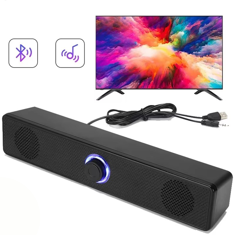 Audio Music Box - Kabelgebundener und Kabelloser Bluetooth-Lautsprecher für Computer,