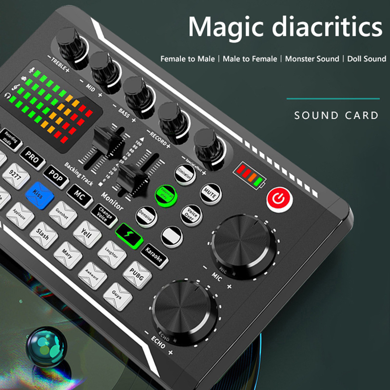 Audio Music Voice Changer - F998 Live Soundkarte Audio DJ Mixer