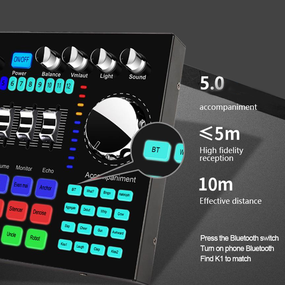 K1 Audio-Mixer Live-Soundkarte – Audio Music Voice Changer Bewertung und Preis
