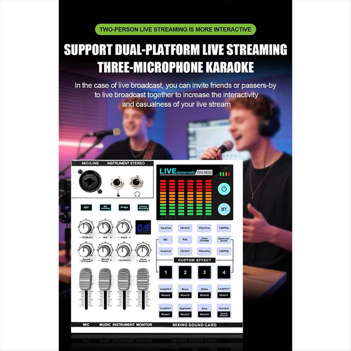 DTC5 SN800 Live-Soundkarte Sti – Audio Music Voice Changer Bewertung und Preis